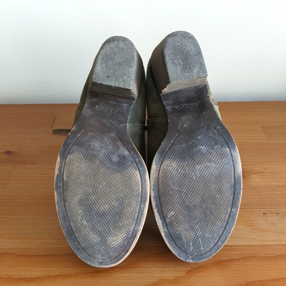 Green suede booties - Picture 5 of 6